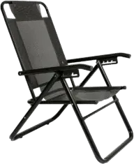 Reposera plegable de camping de color negro